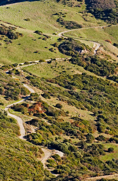 Abstract landscape above the town of Tarifa